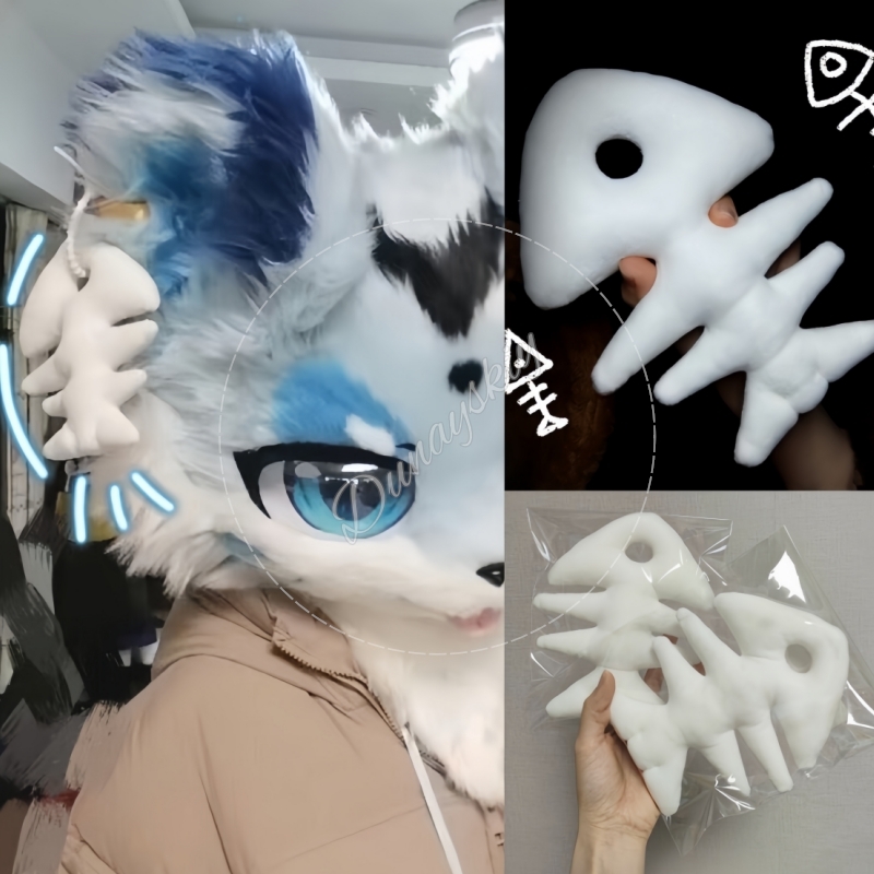 Fishbones Cosplay Prop - Llavero de espina de pescado de