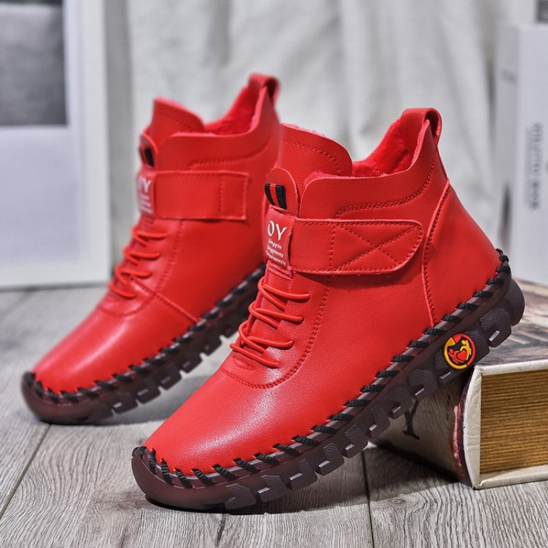 Velcro Hook Loop - Botas de algodón cálidas con forro