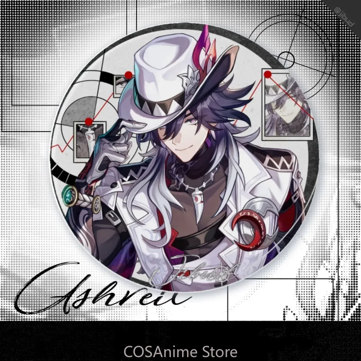 Acrylic Cosplay Prop - Insignia de Ashveil de Anime Honkai: