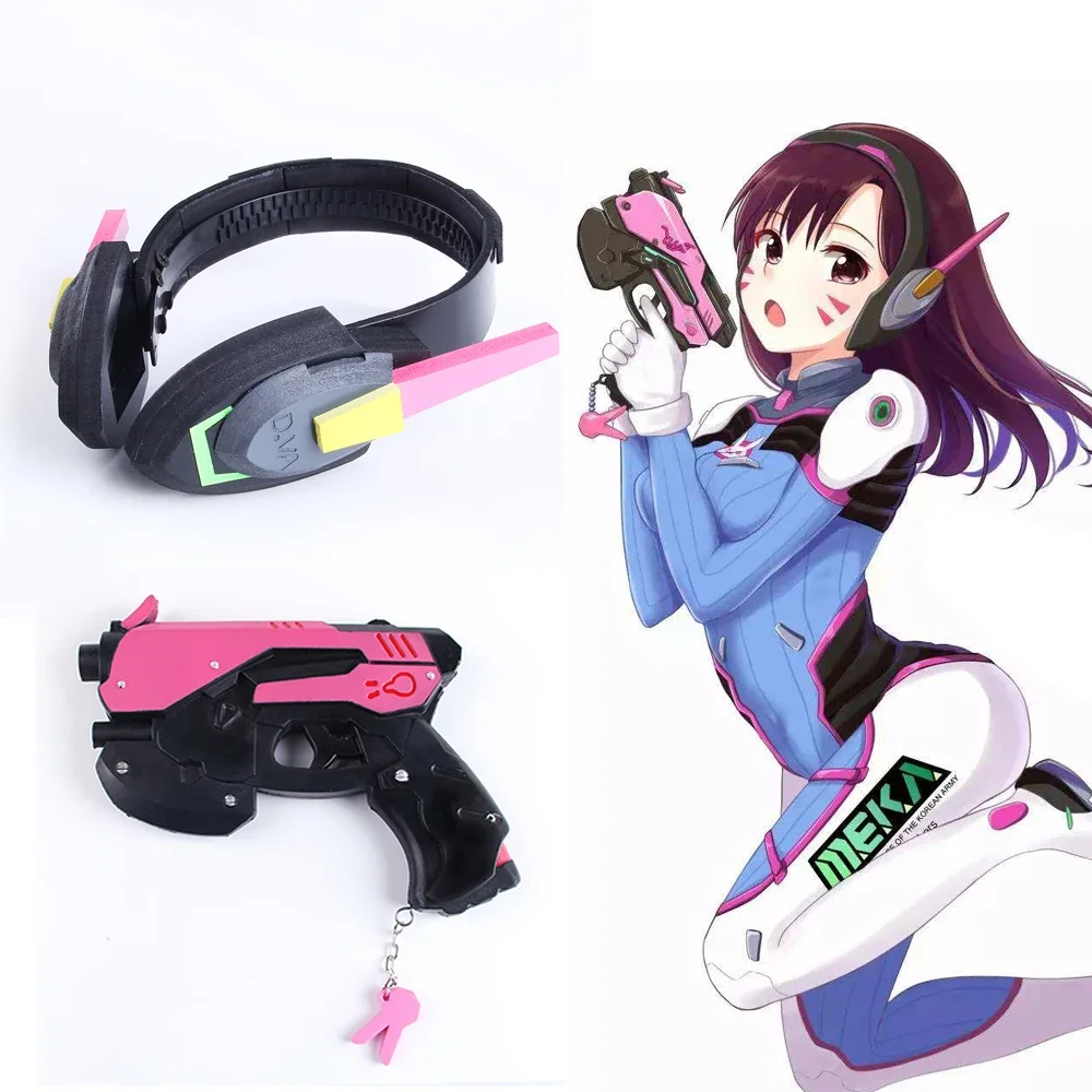 Dva Cosplay Prop - Auriculares D.Va de Overwatch, Pistola Hana