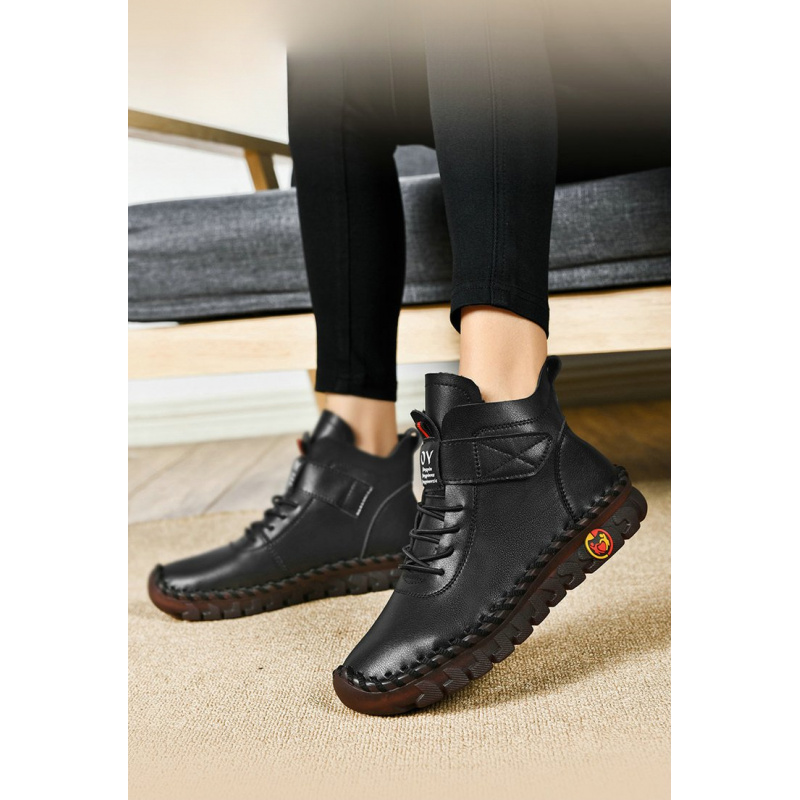 Botas de algodón cálidas con f - Velcro Hook Loop reseña y precio